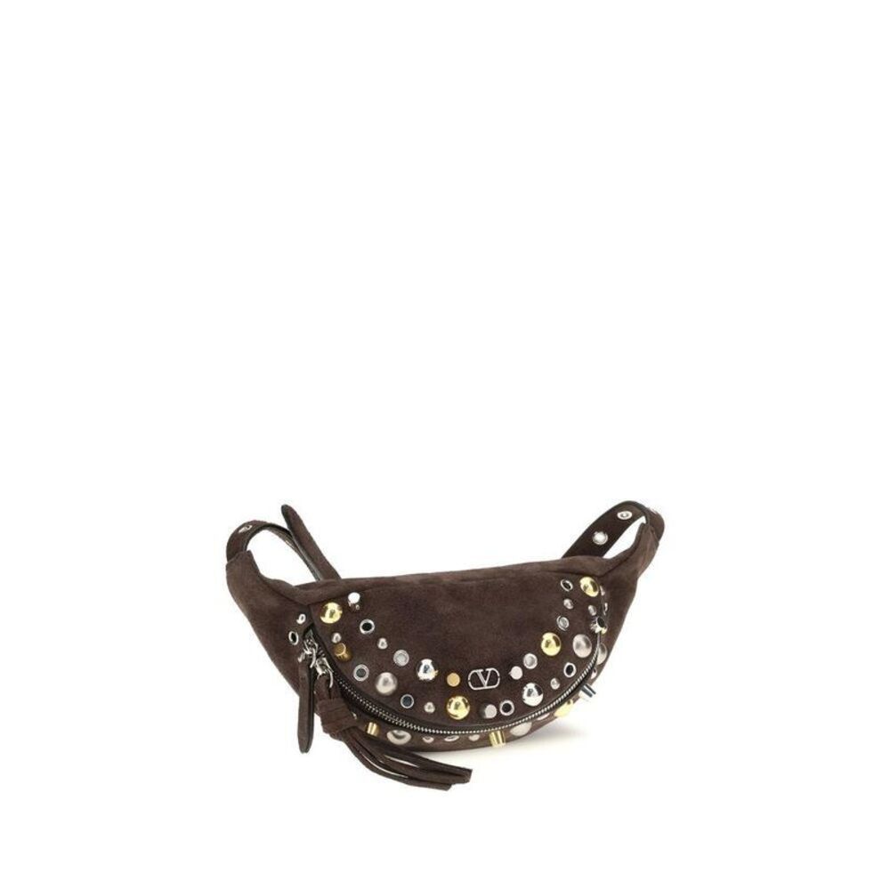 Valentino Garavani Calf Leather Bos Taurus Shoulder Bag Men Brown Shoulder Bags - Picture 2 of 4